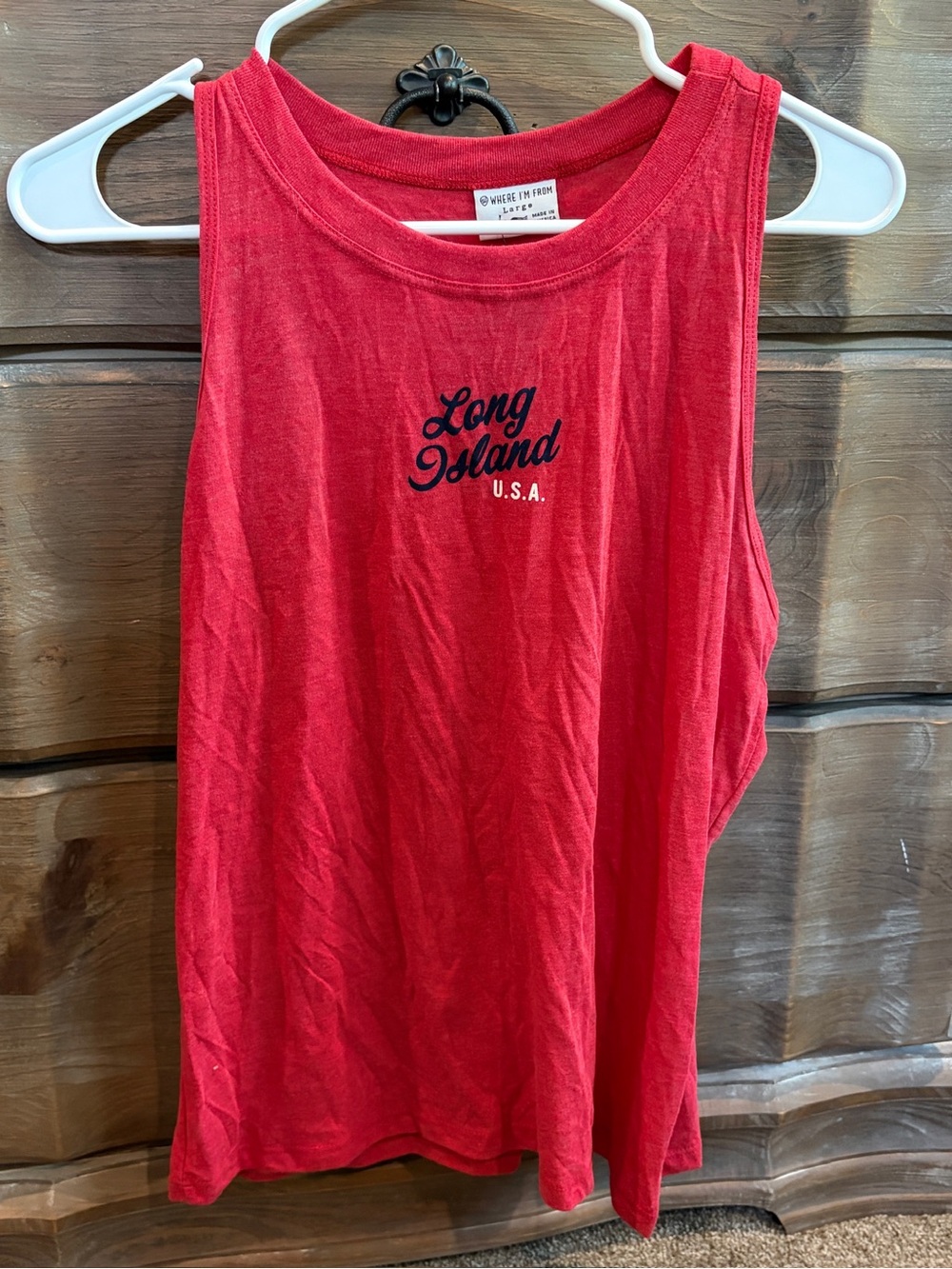 New with tags- Where I’M From Long Island Red Women's Crop Tank Top